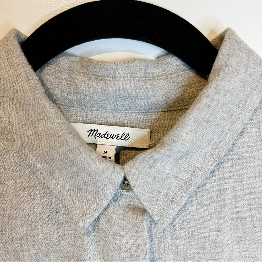 Madewell Tie Front Cropped Flannel